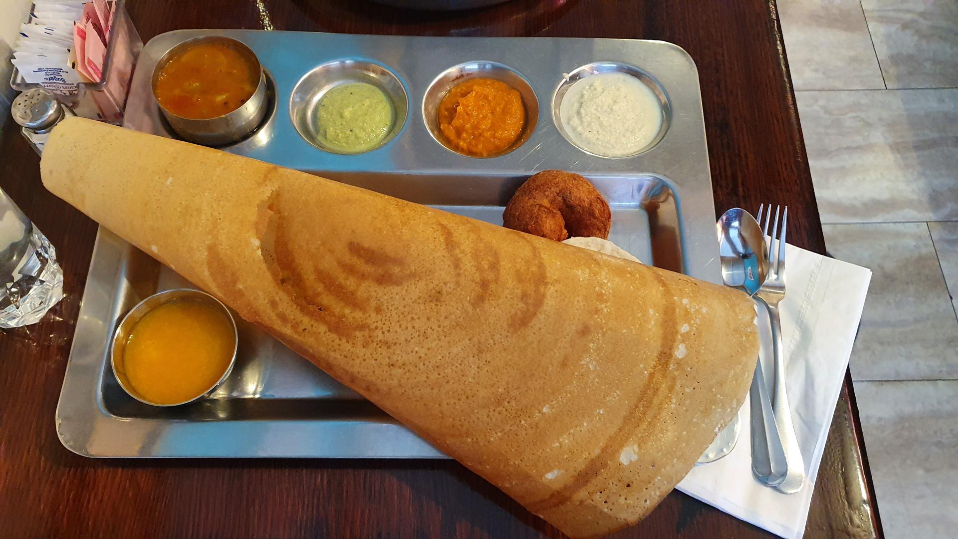 Vegan Indian food at Adyar Ananda Bhavan in Midtown East, New York