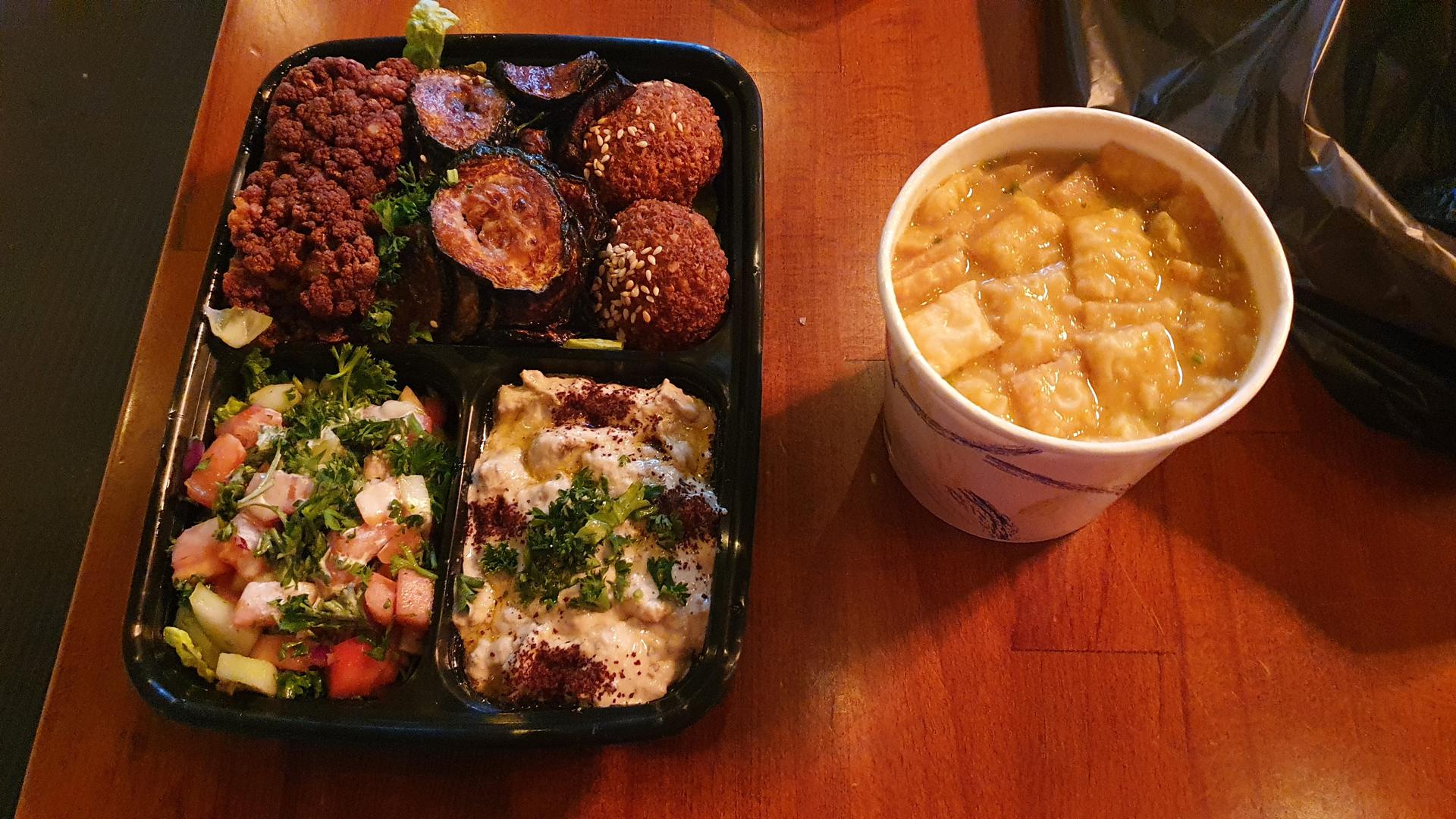 Vegan Middle Eastern food at Lava Shawarma in Lower East Side, New York