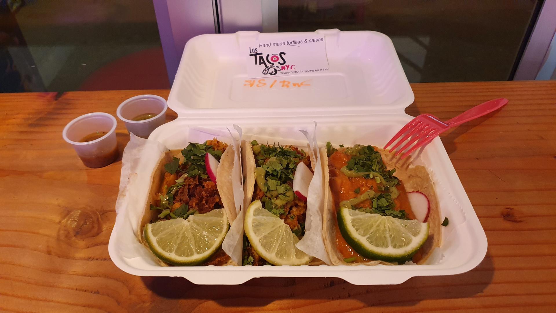 Vegan Mexican food at Los Tacos NYC in East Village, New York